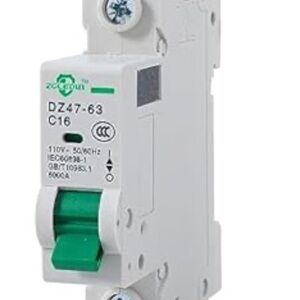 4 Packs and DZ47-63 C16 Single Pole MCB Circuit Breaker - White and Green New